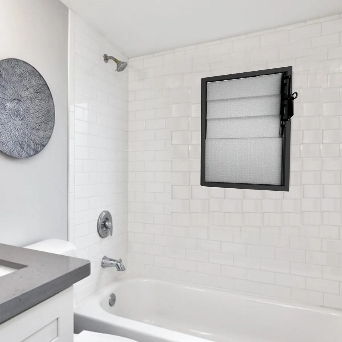 WINTEC - Ventana aluminio 46x55 cm monolítico antracita corredera