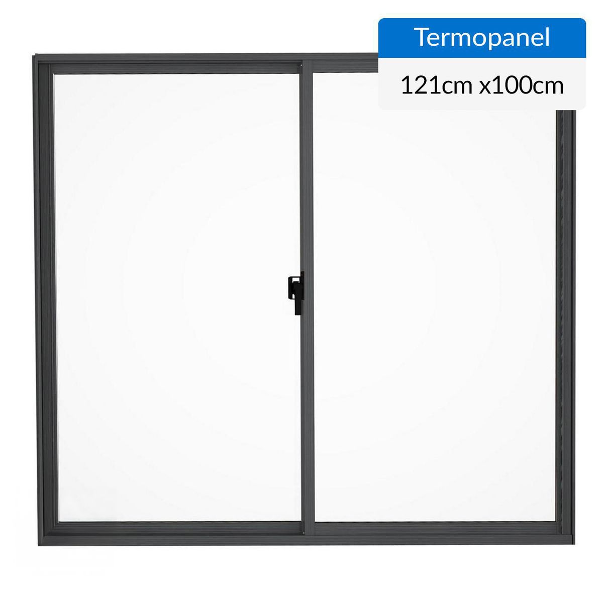 WINTEC - Ventana termopanel aluminio 121x100 cm antracita corredera