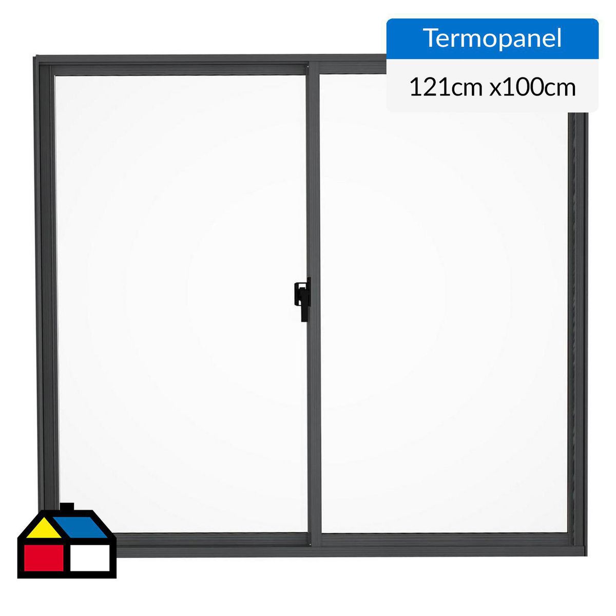 WINTEC - Ventana termopanel aluminio 121x100 cm antracita corredera