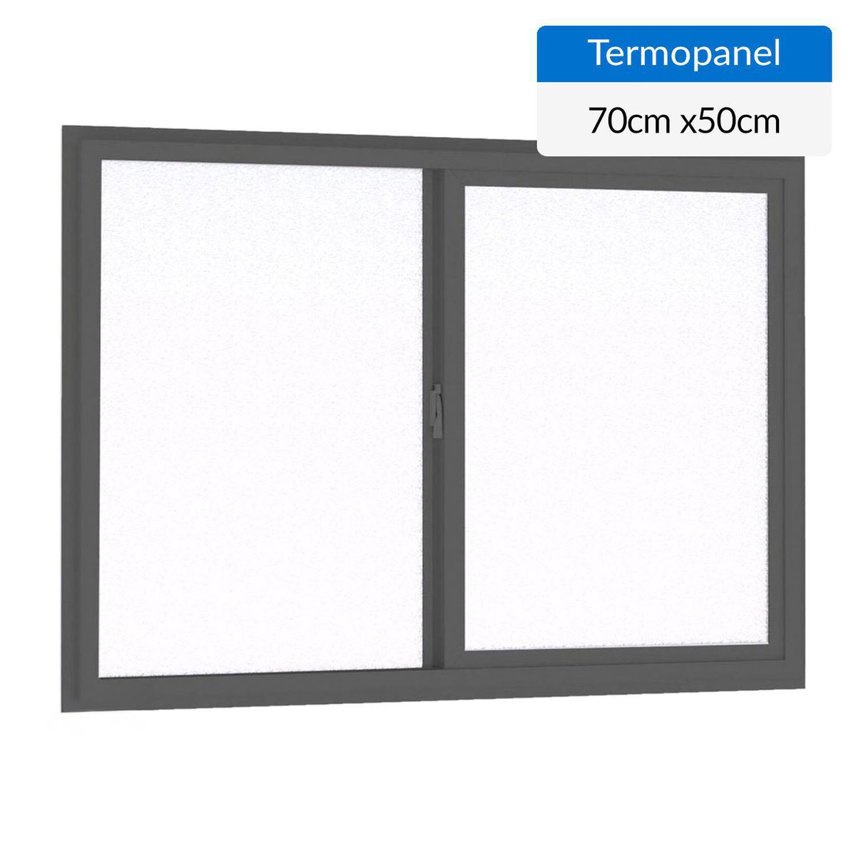 WINTEC - Ventana termopanel aluminio 70x50 cm antracita corredera