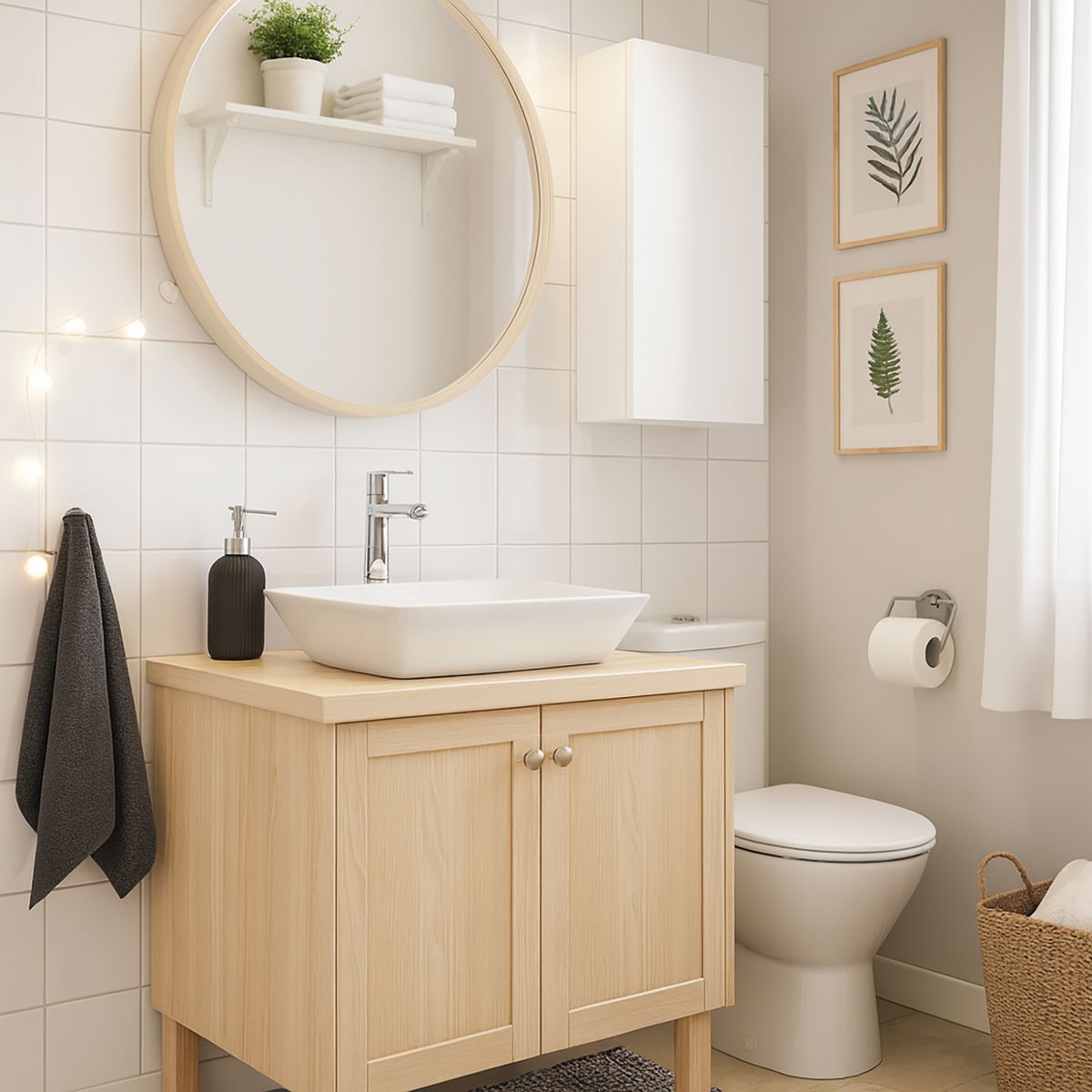 KLIPEN - Lavamanos Sobrepuesto Forma Rectangular Loza 57.5x43.5x13.5 cm Blanco