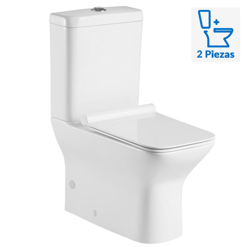 KLIPEN - Sanitario Two piece a Piso 30,5 cm 4.2 Litros Berlin Blanco