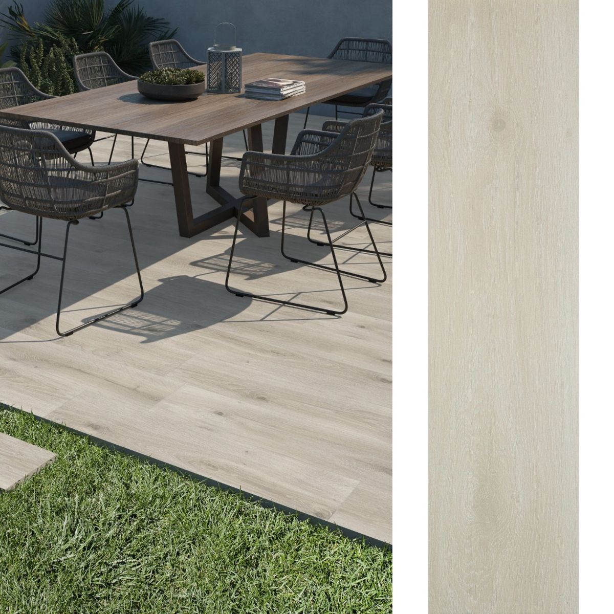 PAMESA - Porcelanato 25x100 cm Outi Gris Natural 1.5 m2