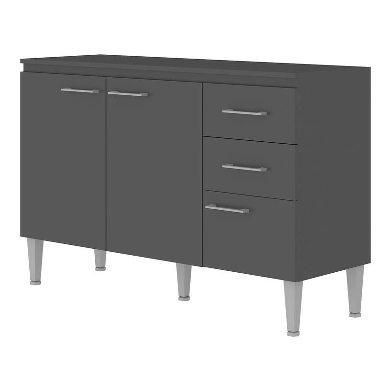 VEKKAHOME - Mueble Base Opie Grafito 120x79x40 cm