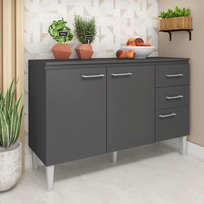 Imagen 2 del producto Mueble De Cocina Base Opie Grafito 120x79x40 cm