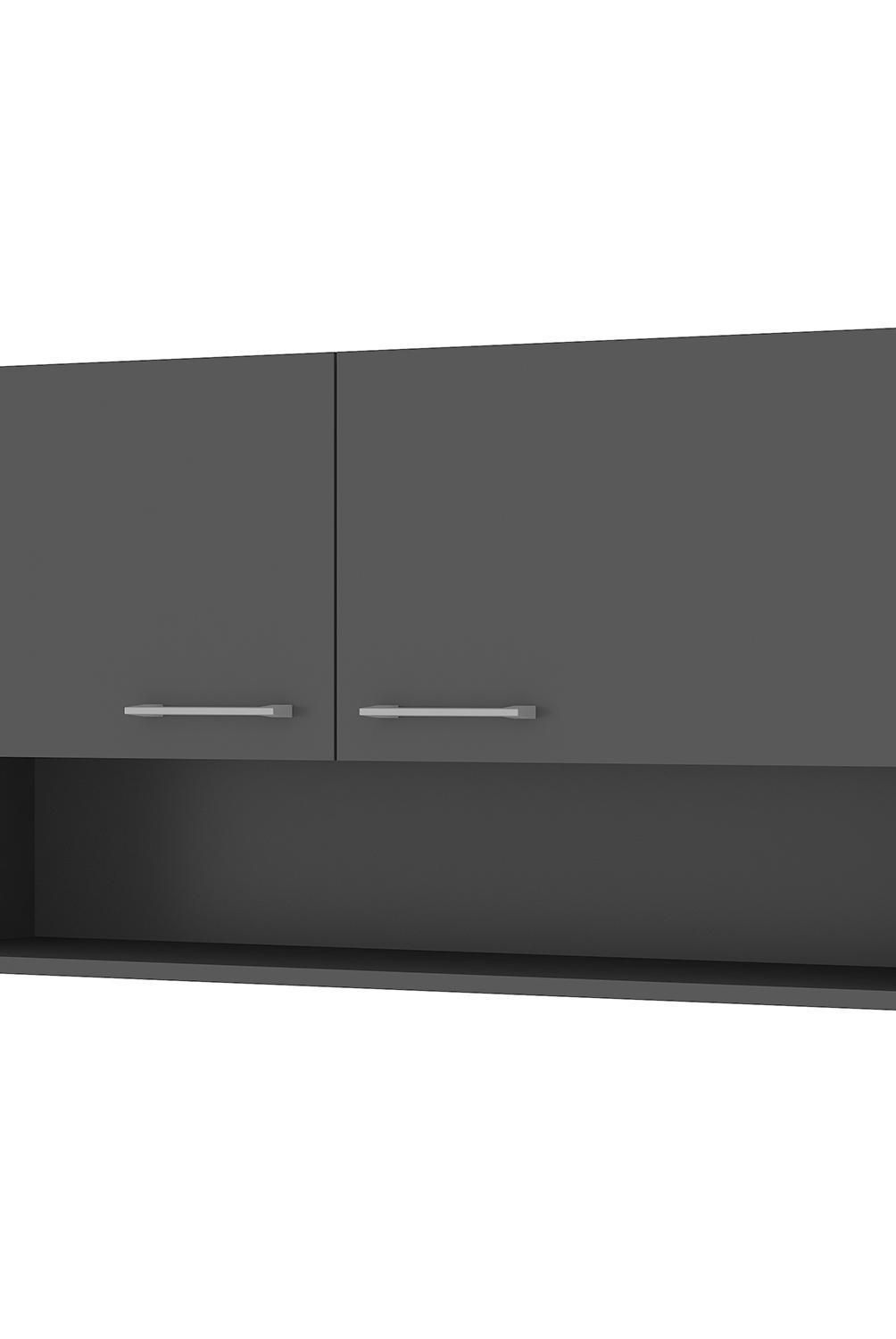 VEKKAHOME - Mueble Aéreo Evandro Grafito 105x27x53 cm