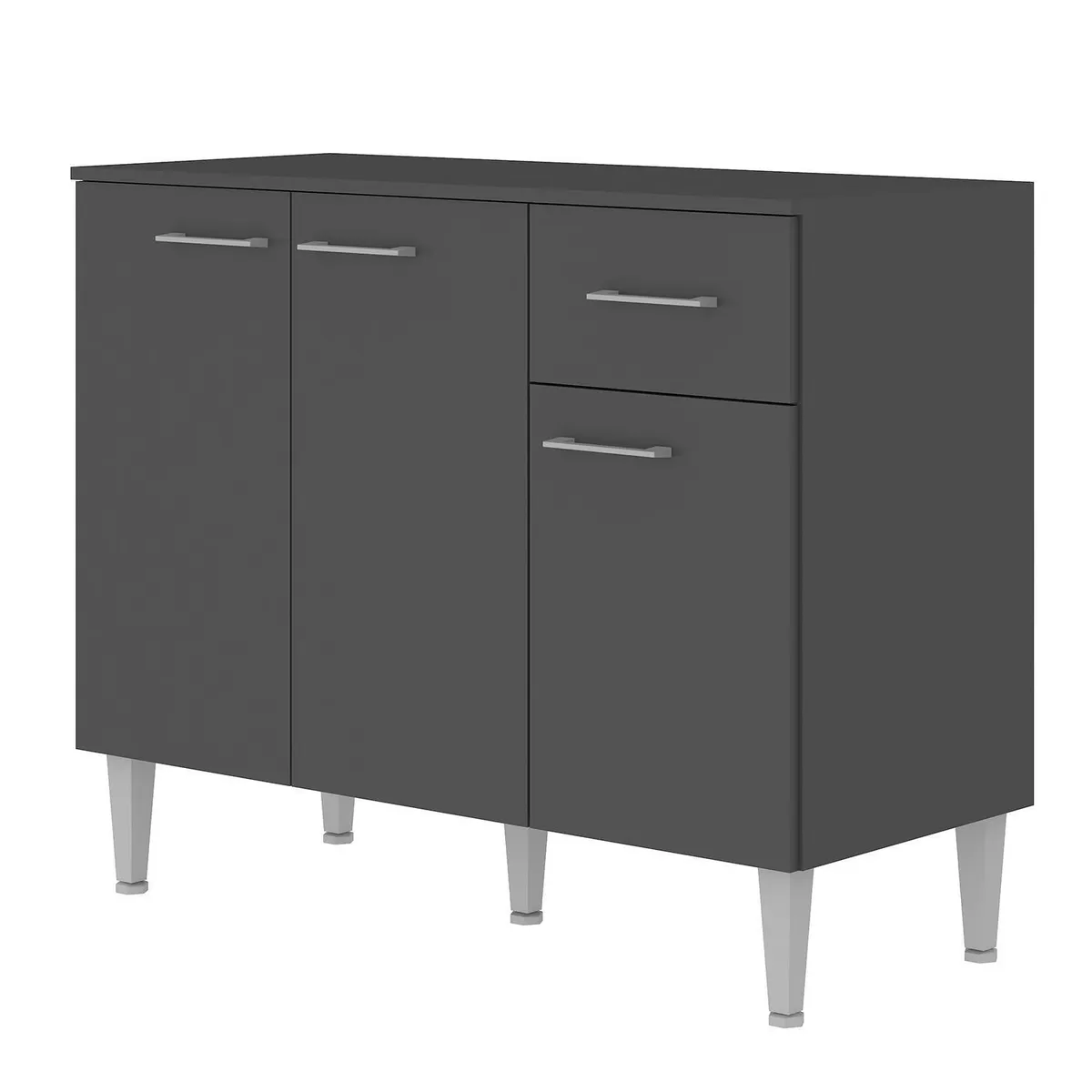 VEKKAHOME - Mueble Base Evandro Grafito 105x83x45 cm