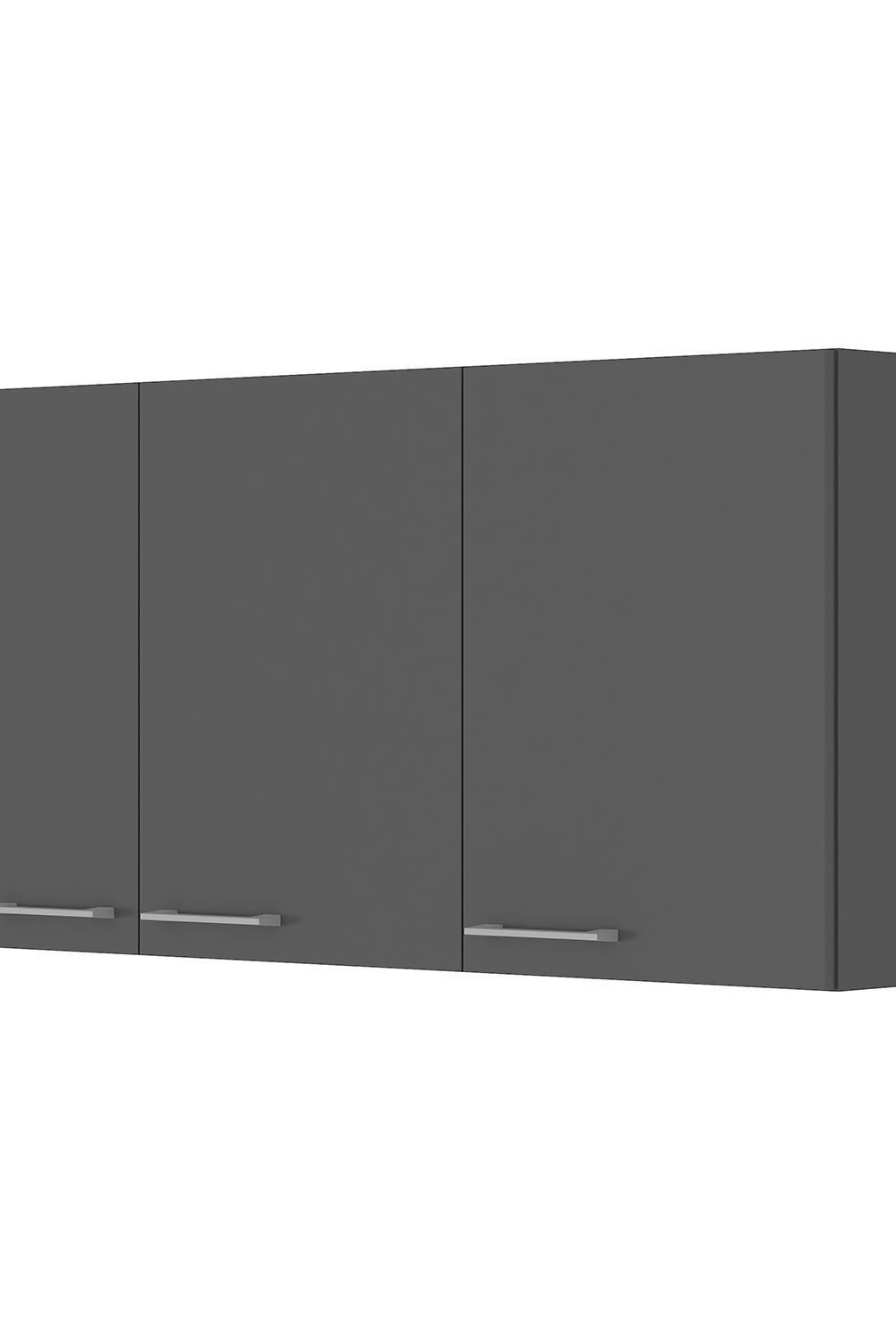 VEKKAHOME - Mueble Aéreo Opie Grafito 120x29x45 cm