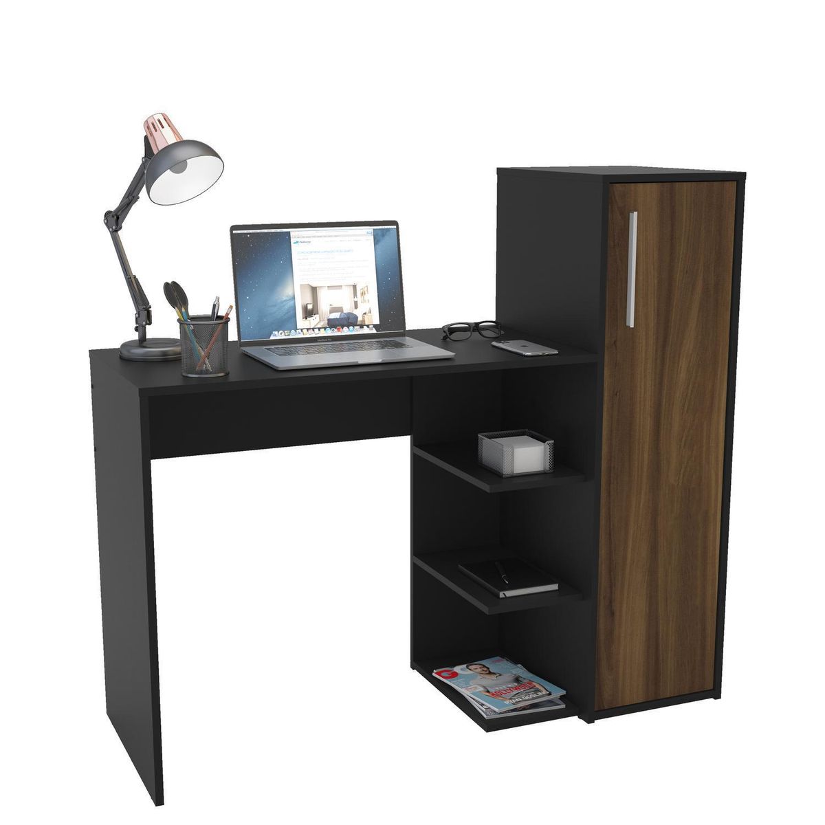 AMUV - Escritorio Onix Negro 123x111x45 cm