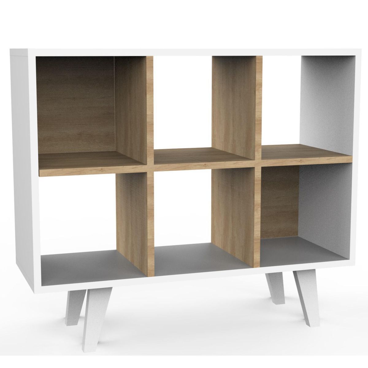 AMUV - Estante Venecia Madera 2 Nivel(es) 90x78x33 cm Blanco