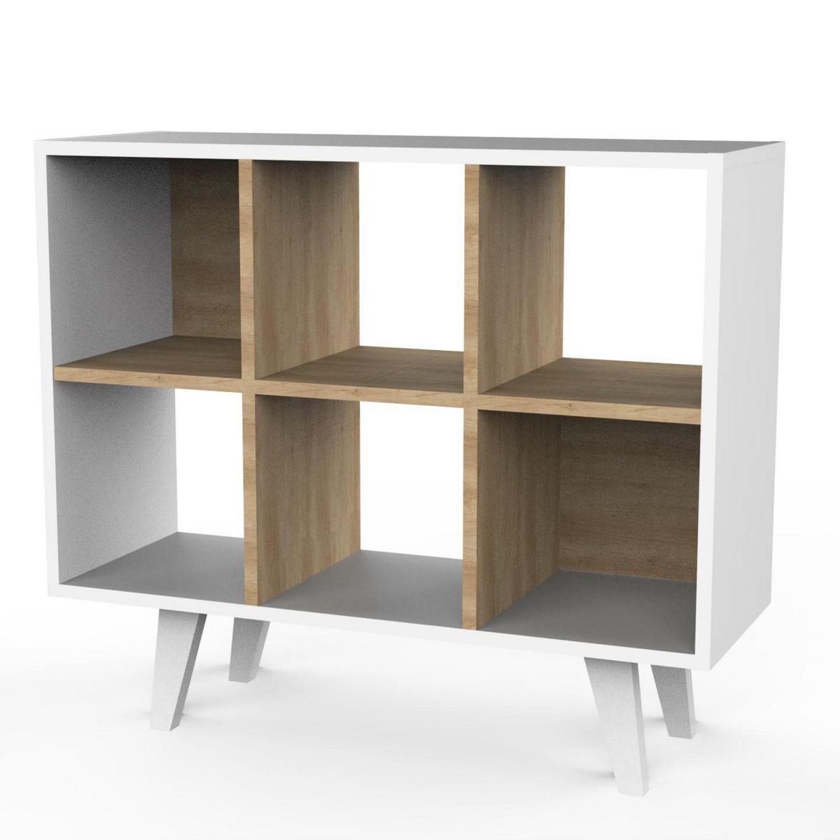 AMUV - Estante Venecia Madera 2 Nivel(es) 90x78x33 cm Blanco