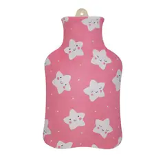 THERMICA - Guatero con funda 1 litro rosado estrellas