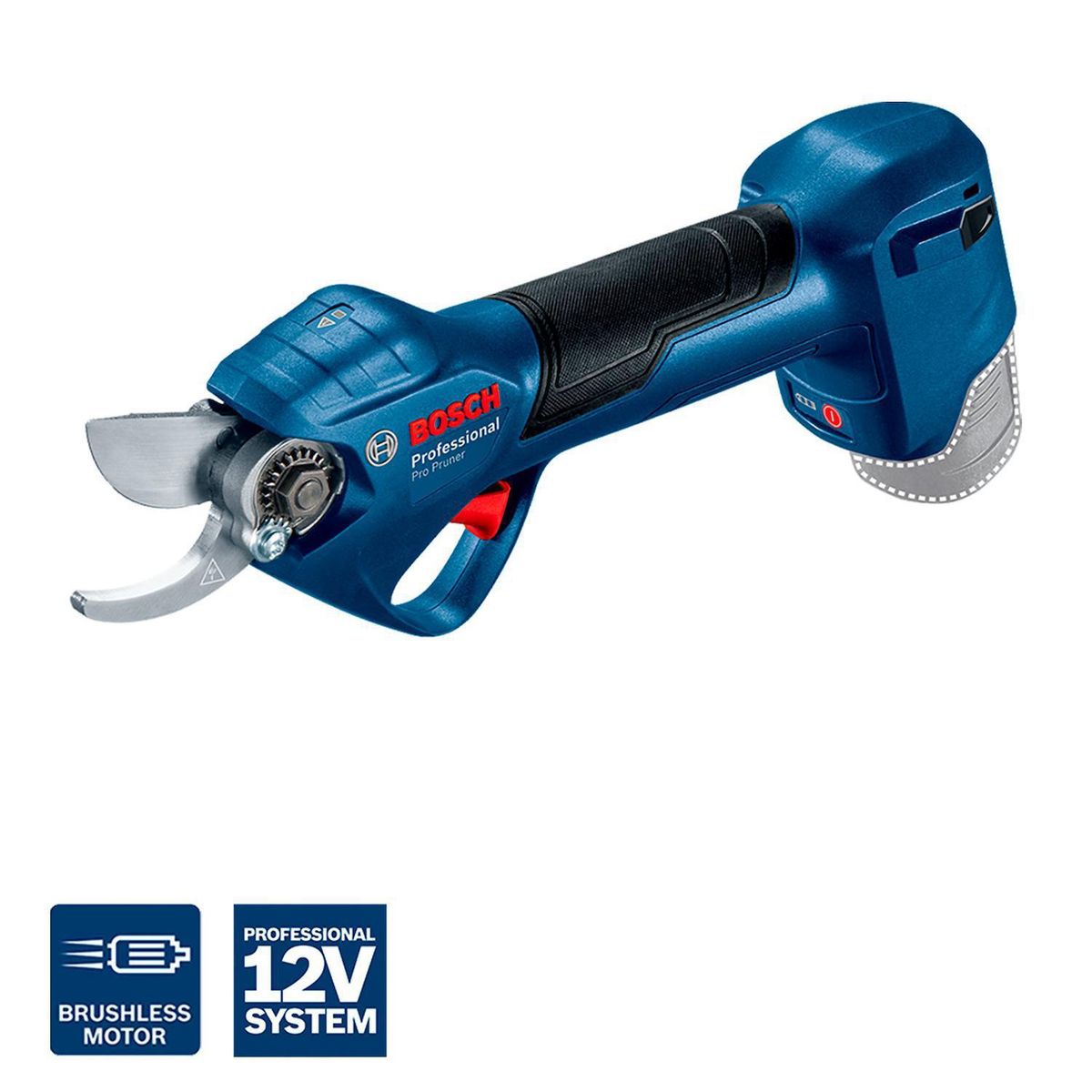 BOSCH - Tijera podar inalámbrica ProPruner 12V sin batería ni cargador