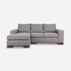 CIC - Sofá Seccional 5 cuerpos Praga 220x80x88 cm Gris Claro