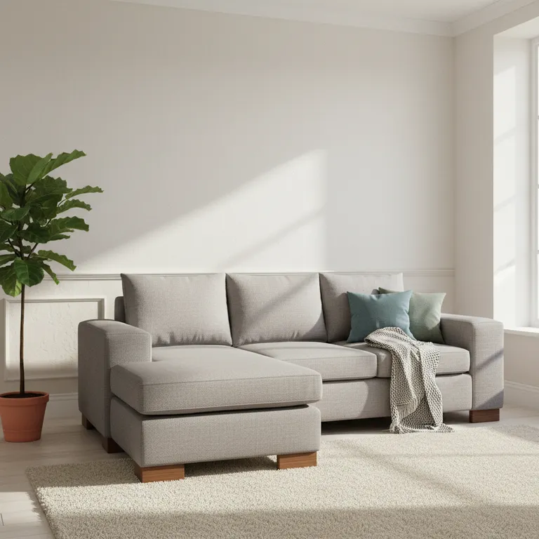 CIC Sofá Seccional 5 cuerpos Praga 220x80x88 cm Gris