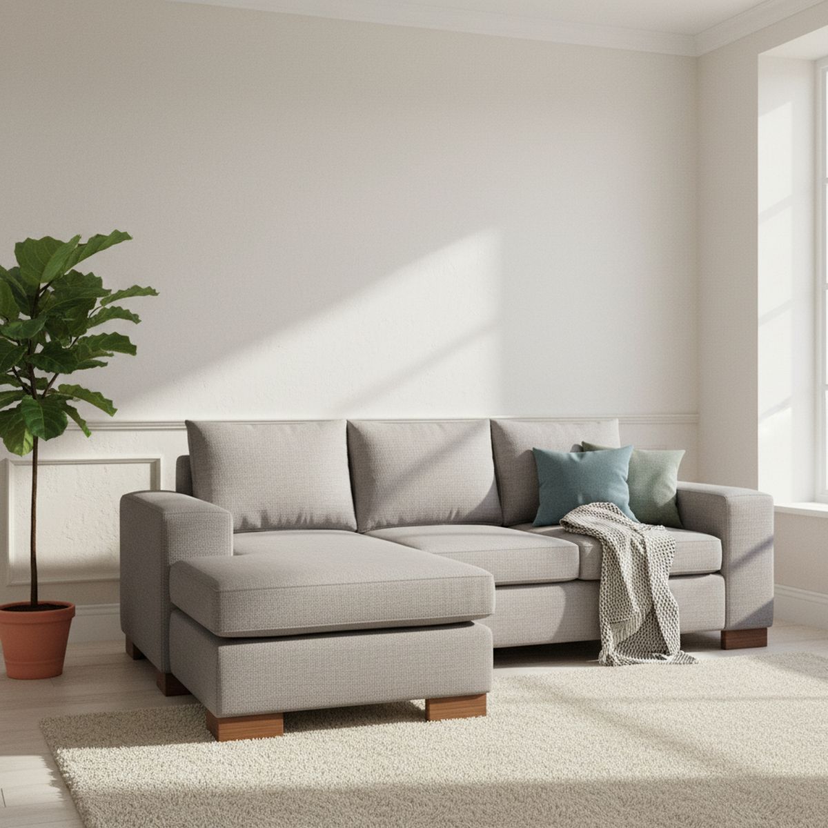 CIC - Sofá Seccional 5 cuerpos Praga 220x80x88 cm Gris