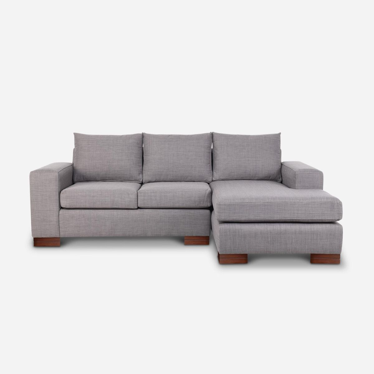 CIC - Sofá Seccional 5 cuerpos Praga 220x80x88 cm Gris Claro