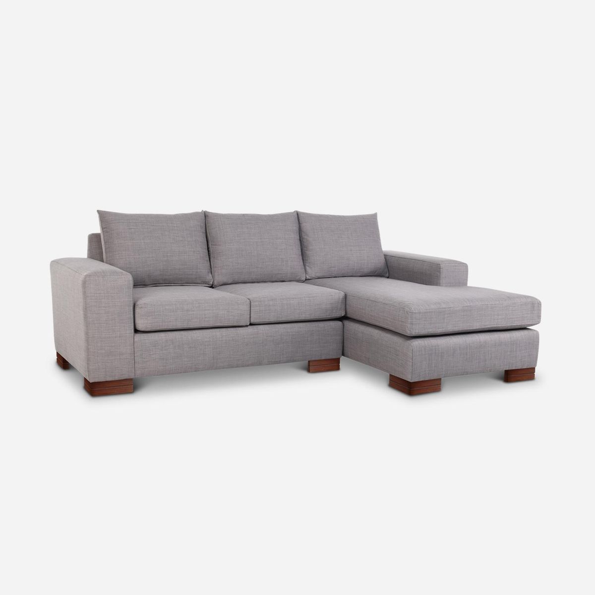 CIC - Sofá Seccional 5 cuerpos Praga 220x80x88 cm Gris Claro