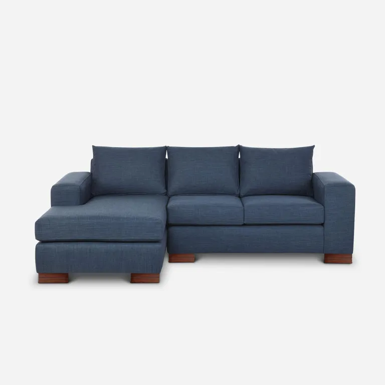 CIC Sofá Seccional 5 cuerpos Praga 220x80x88 cm Azul