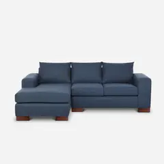 CIC - Sofá Seccional 5 cuerpos Praga 220x80x88 cm Azul petroleo