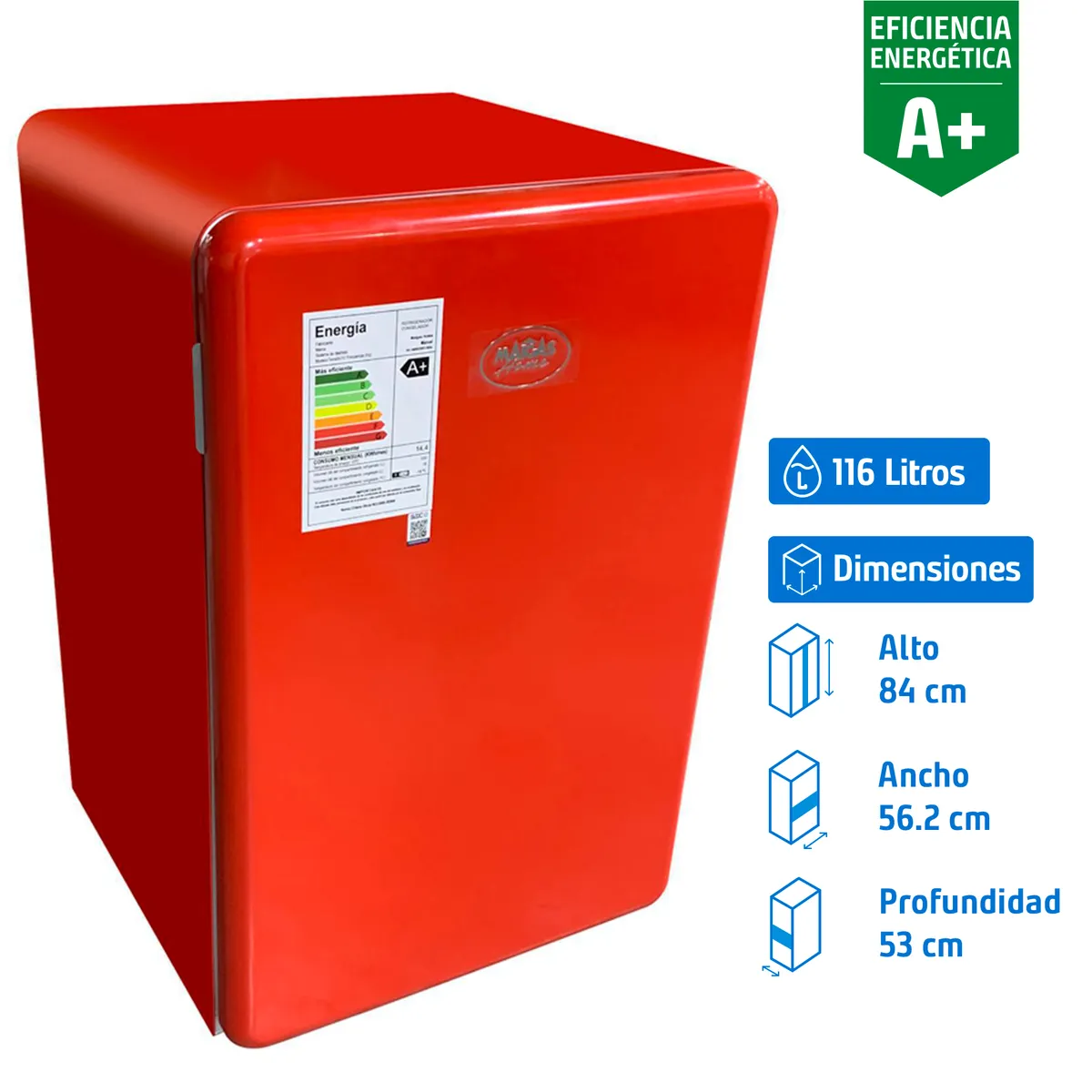 MAIGAS - Minibar 116 Litros Rojo HS-148RR
