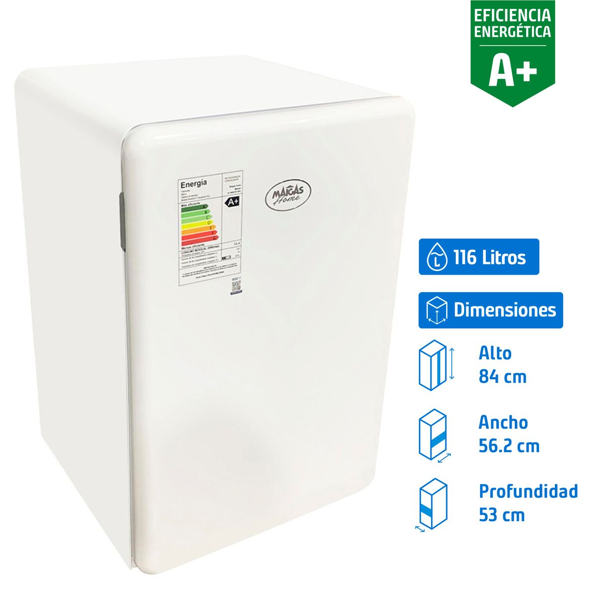 MAIGAS - Minibar 116 Litros Blanco HS-148RB