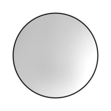 Espejo circular 600x600mm bordes de aluminio negro