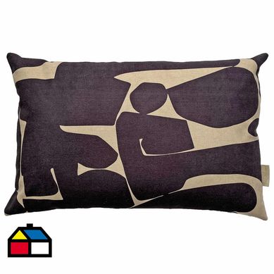Cojn rganico crudo negro 50x33 cm