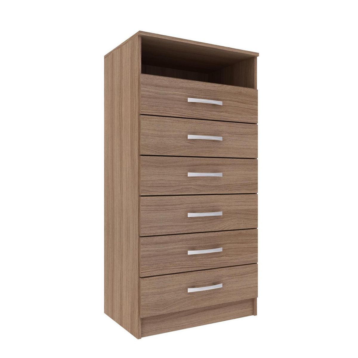 EXIT - Cómoda 6 Cajón(es) CP06D 62x125x40 cm Roble