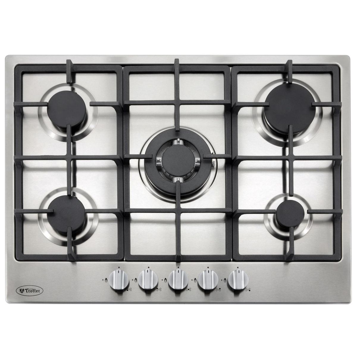 ALBIN TROTTER - Encimera Gas Natural 5 Platos Inox Breit Pro 75