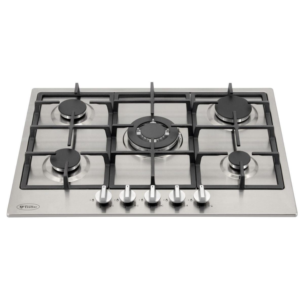 ALBIN TROTTER - Encimera Gas Natural 5 Platos Inox Breit Pro 75
