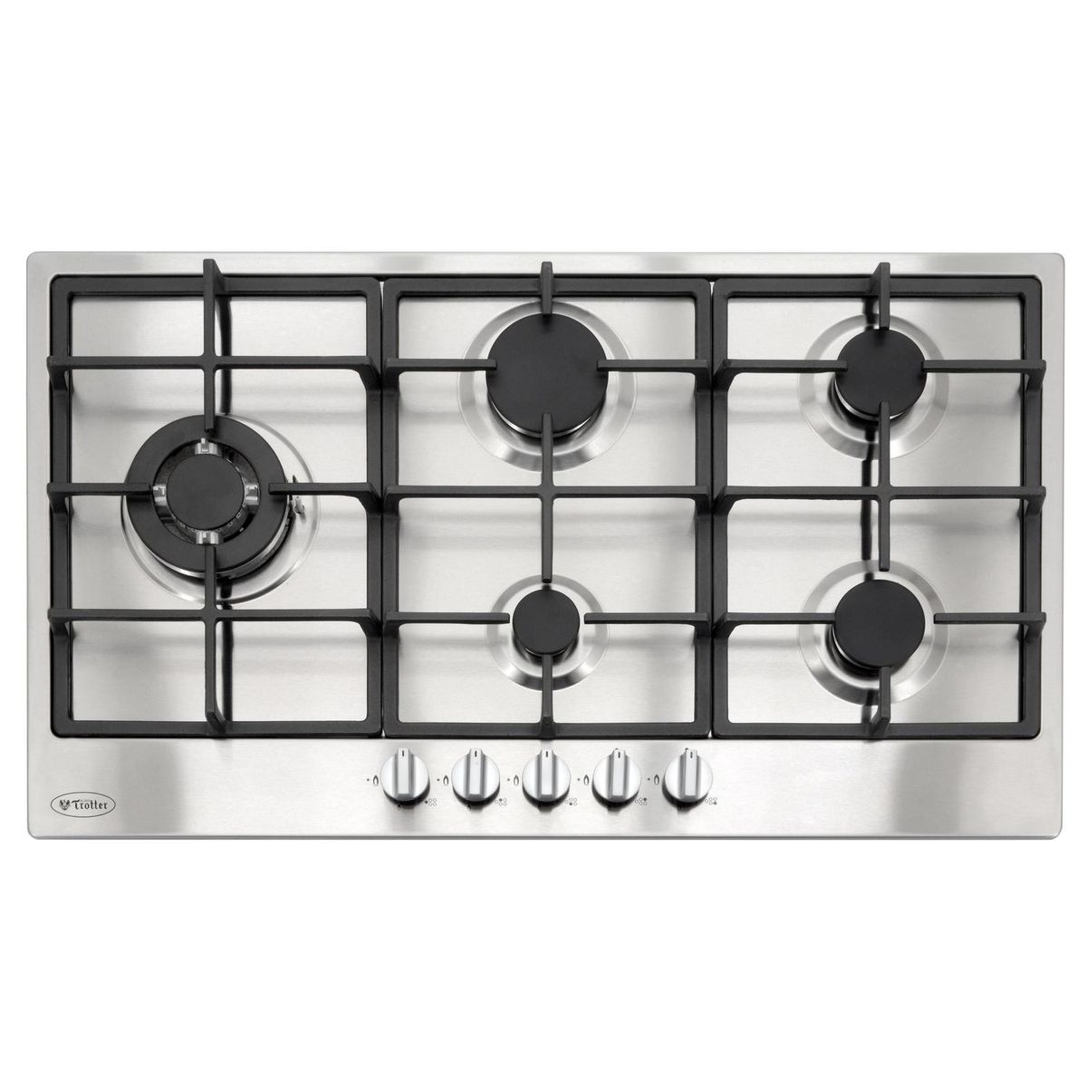 ALBIN TROTTER - Encimera Gas Natural 5 Platos Inox Breit Pro 90