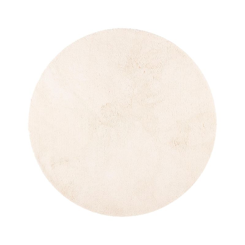 DIB - Alfombra sherpa 160x160 cm blanco