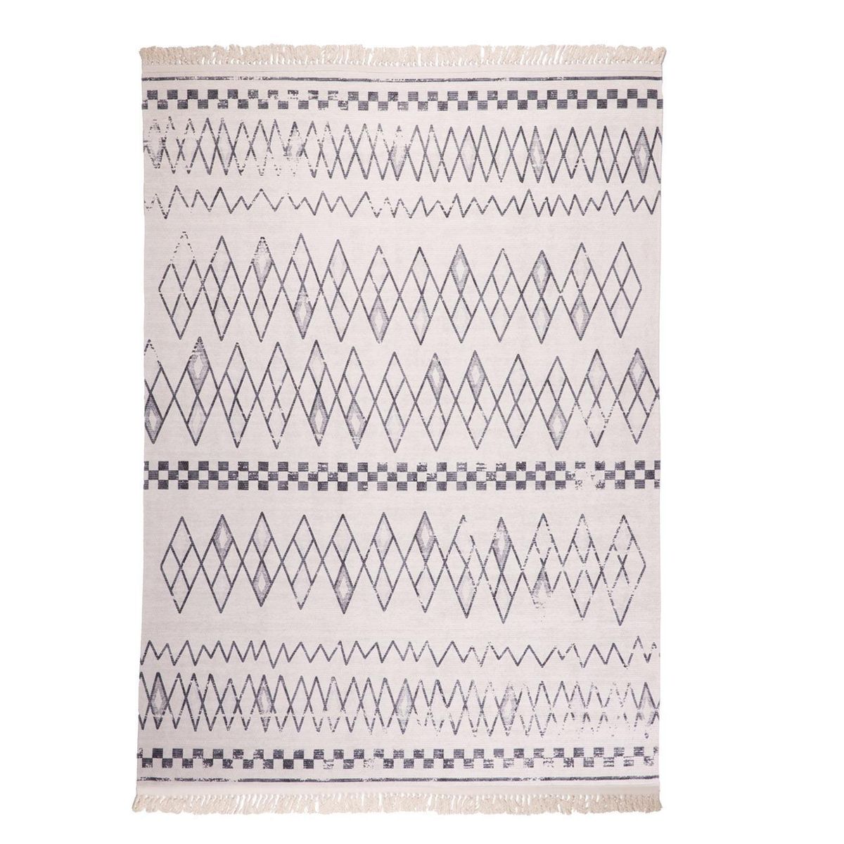 DIB - Alfombra Grande Kelim 200x300 cm Poliéster Crema