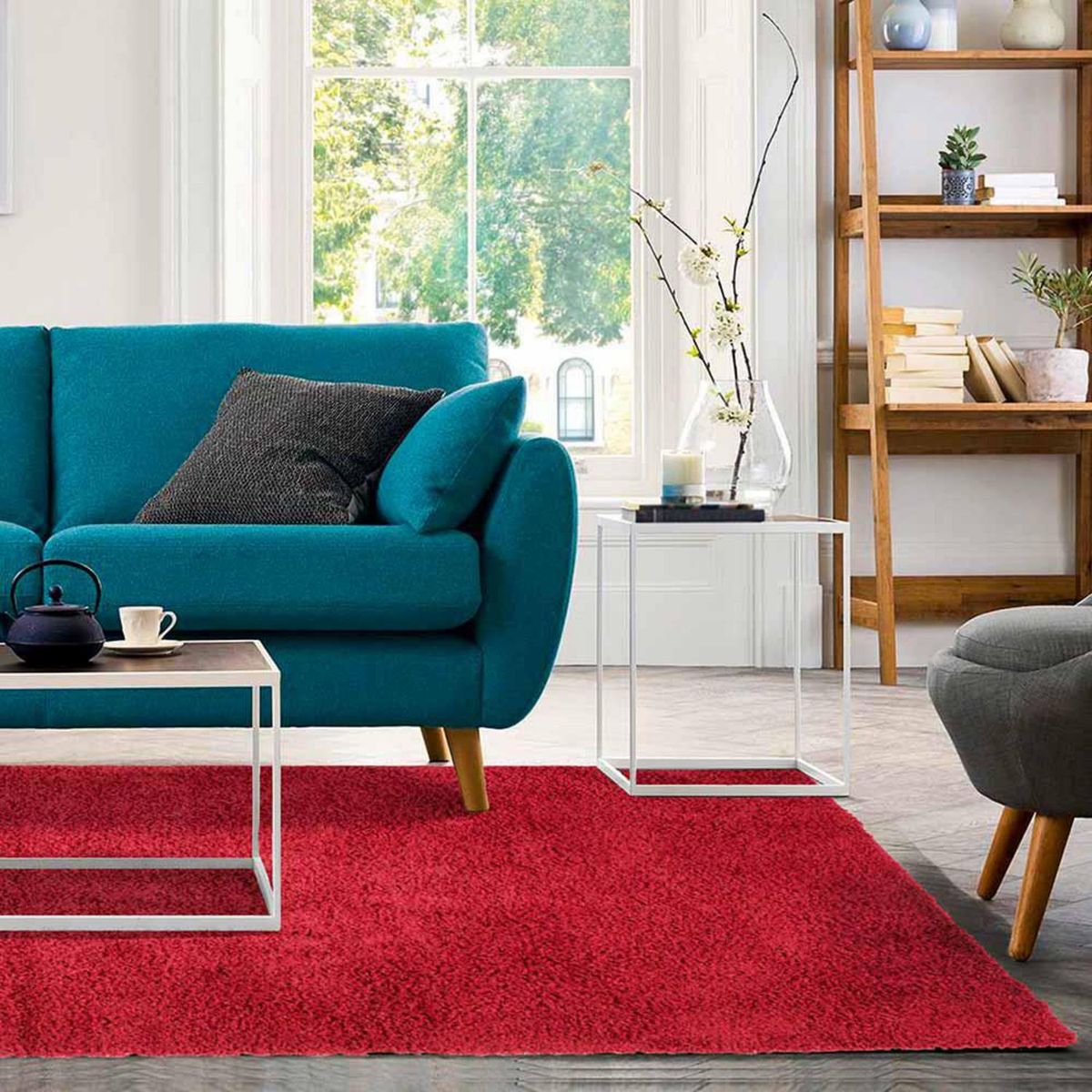 DIB - Alfombra Casino 133x190 cm Polipropileno Rojo