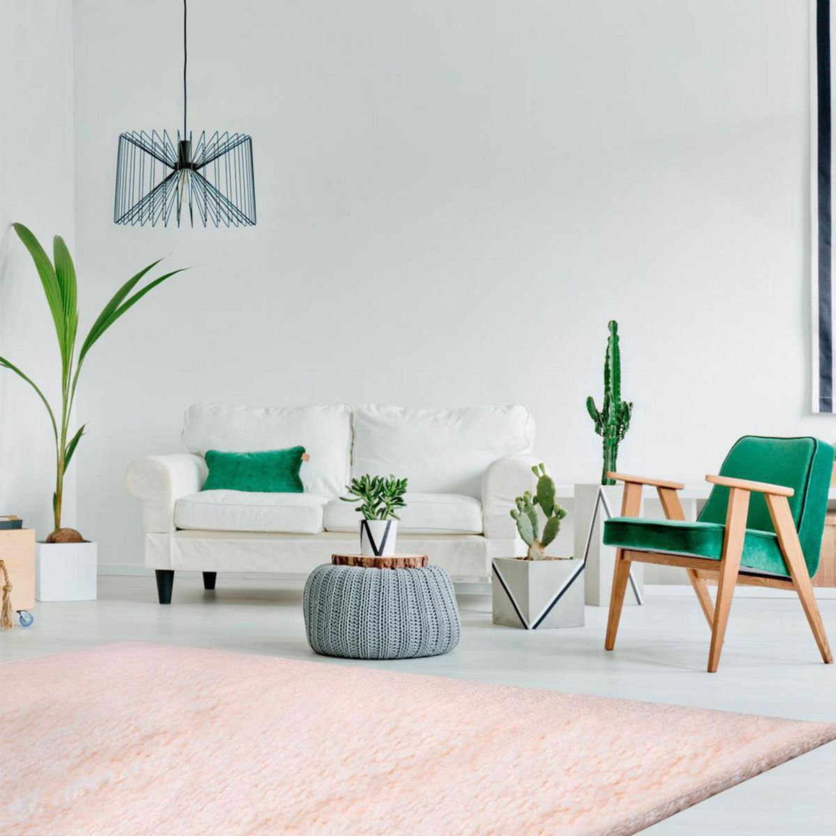 DIB - Alfombra sherpa 120x170 cm blanco