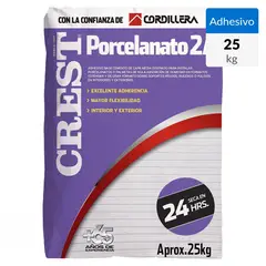 CREST - Adhesivo Porcelanato Piso y muro Superficie Rígido 25 kg