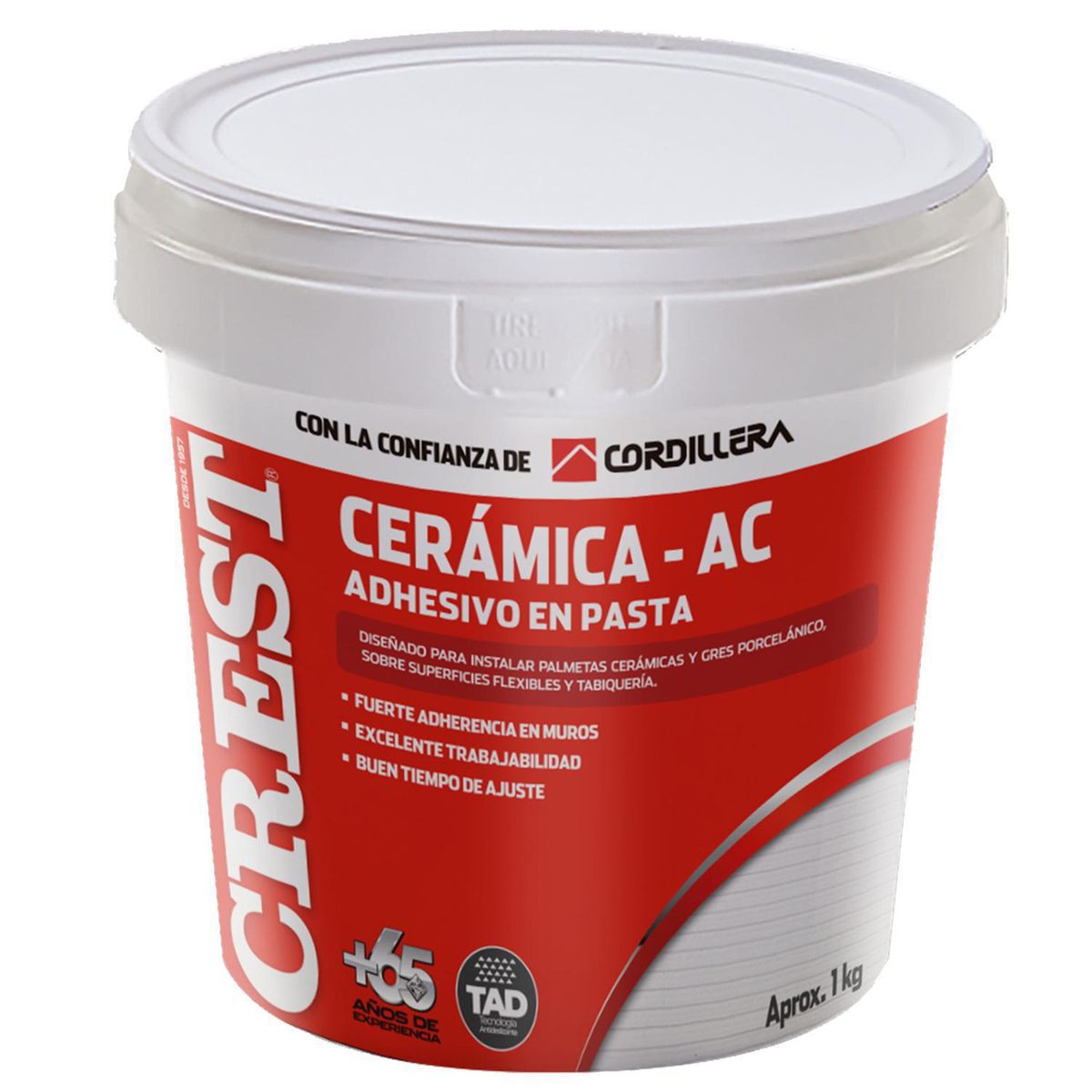 CREST - Adhesivo Cerámica Ac Muro Superficie Flexible 1 kg
