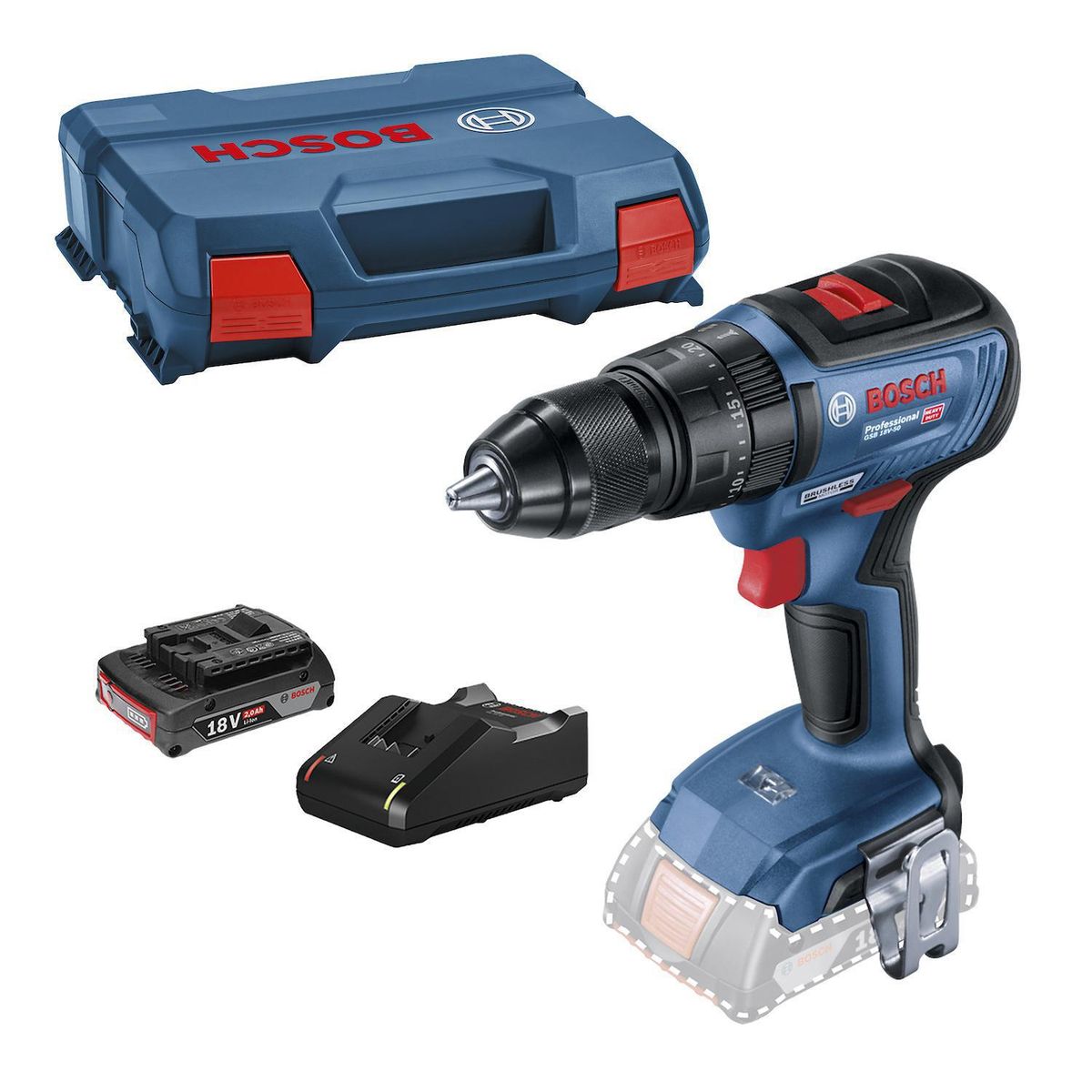 BOSCH - Taladro Inalámbrico Percutor 13 mm 18 V Brushless/1 Batería