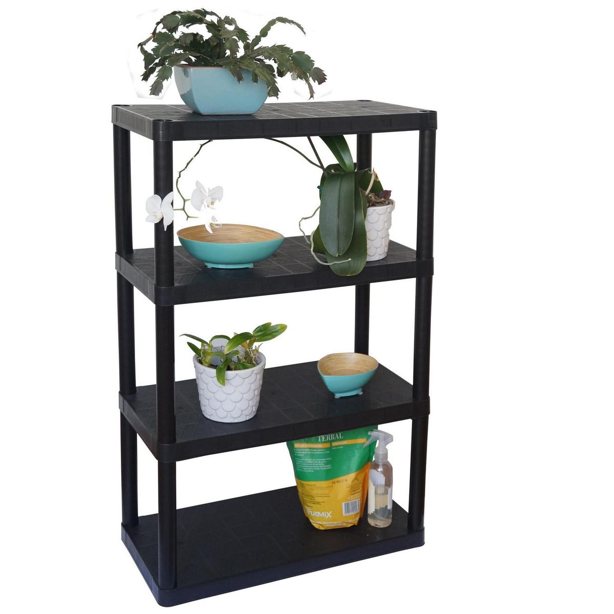 BE DESIGN - Estante Plástico 4 Nivel(es) 75x111x31 cm Negro