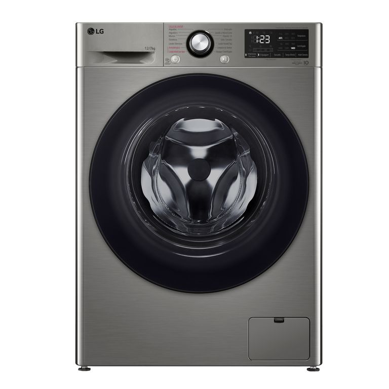 LG Lavadora Secadora 12/7 kg Platinum Silver WD12VVC5S6C