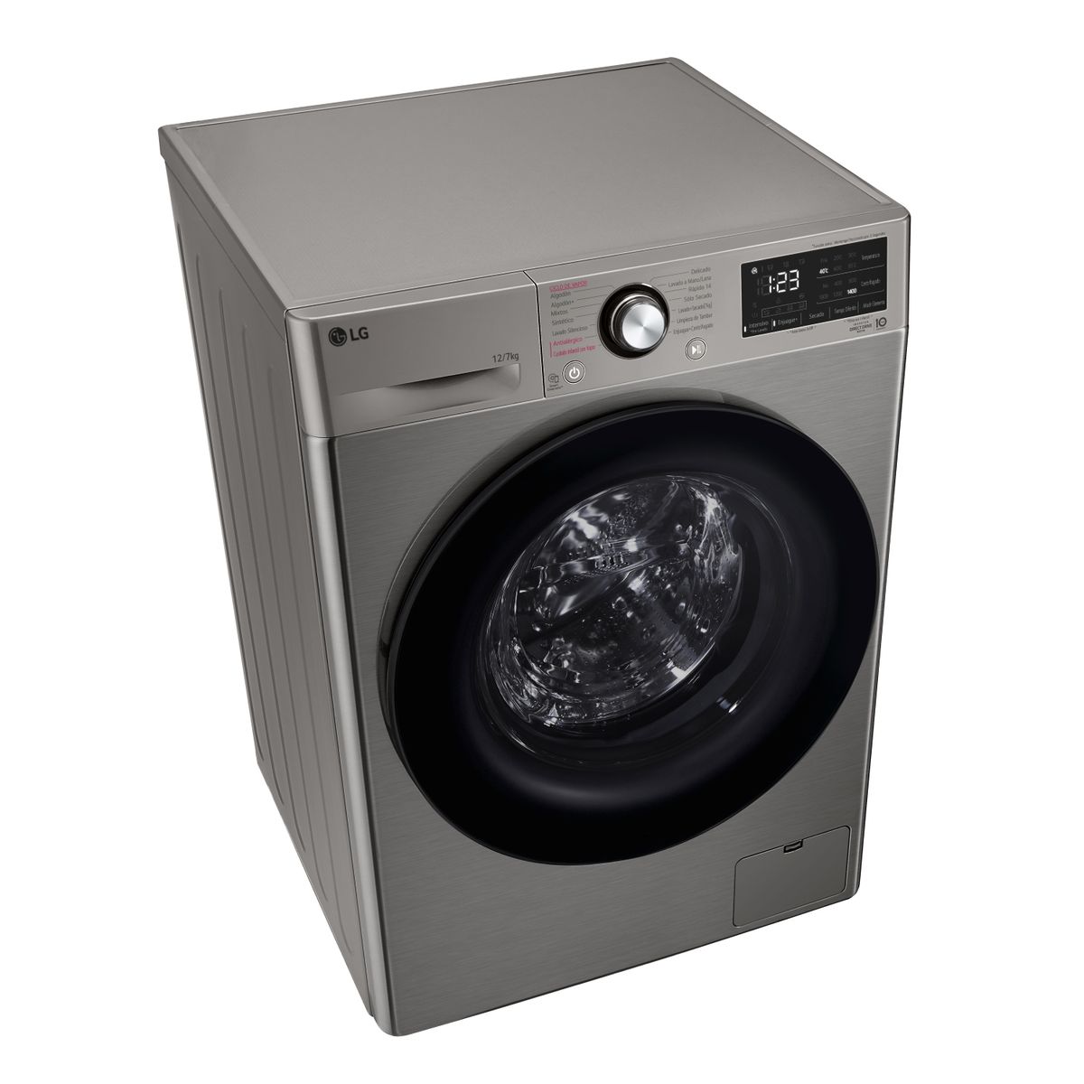 LG - Lavadora Secadora 12/7 kg Platinum Silver WD12VVC5S6C