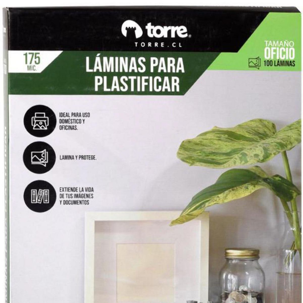 TORRE - Fundas para Plastificar Formato Oficio, 175mic 100 Unidades