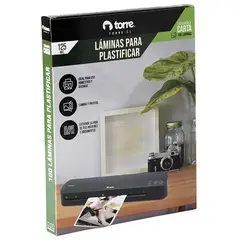 TORRE - Fundas Plastificar Carta 125 Micrones 100 Unidades
