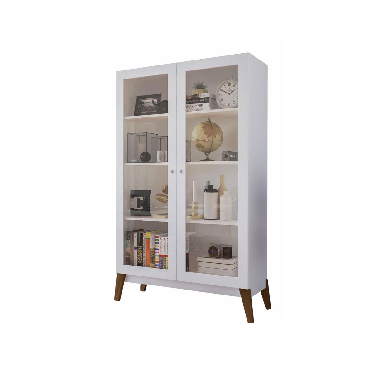 BE DESIGN - Vitrina 2 puertas blanca Amber