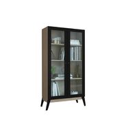 Vitrina 2 puertas café/negro Amber