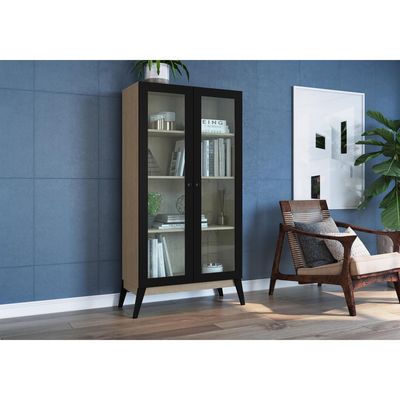 Imagen 2 del producto Vitrina 2 puertas café/negro Amber