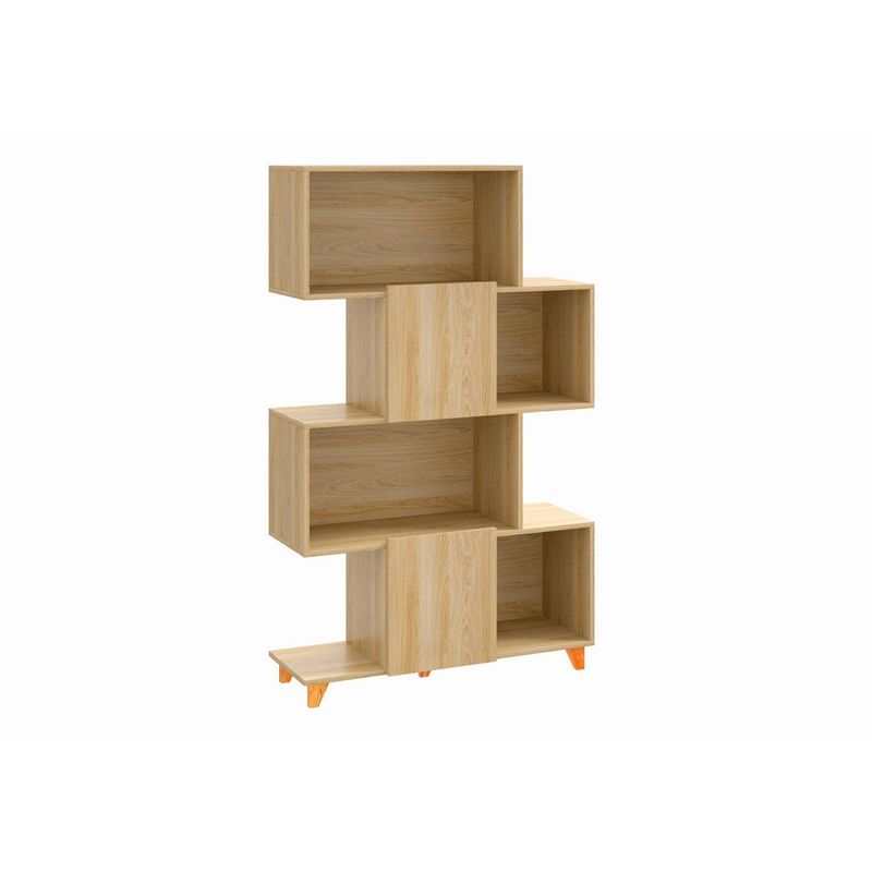 BE DESIGN - Estante Zig Zag MDF 7 Nivel(es) 89.5x146.5x31.3 cm Madera Natural