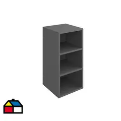 BE DESIGN - Repisa MDF 3 Nivel(es) 29.5x59.5x29.5 cm Grafito