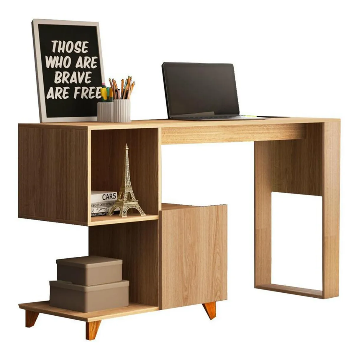 BE DESIGN - Escritorio 4 espacios nature 1007 Aurora